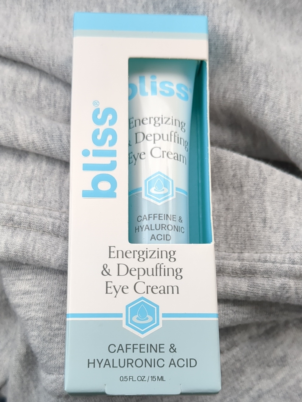 Bliss Energizing & Depuffing Eye Cream - light blue - Sealed New In Box